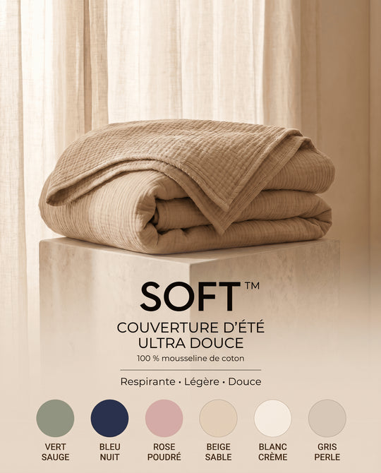 SOFT™ - Couverture d'Été ultra légère en mousseline