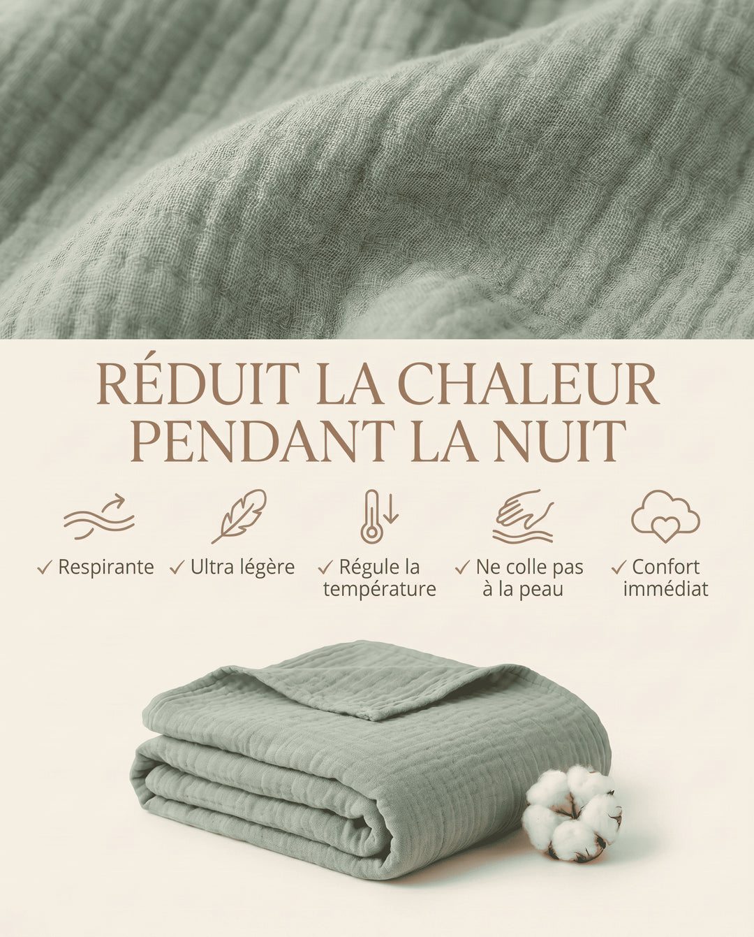 SOFT™ - Couverture d'Été ultra légère en mousseline