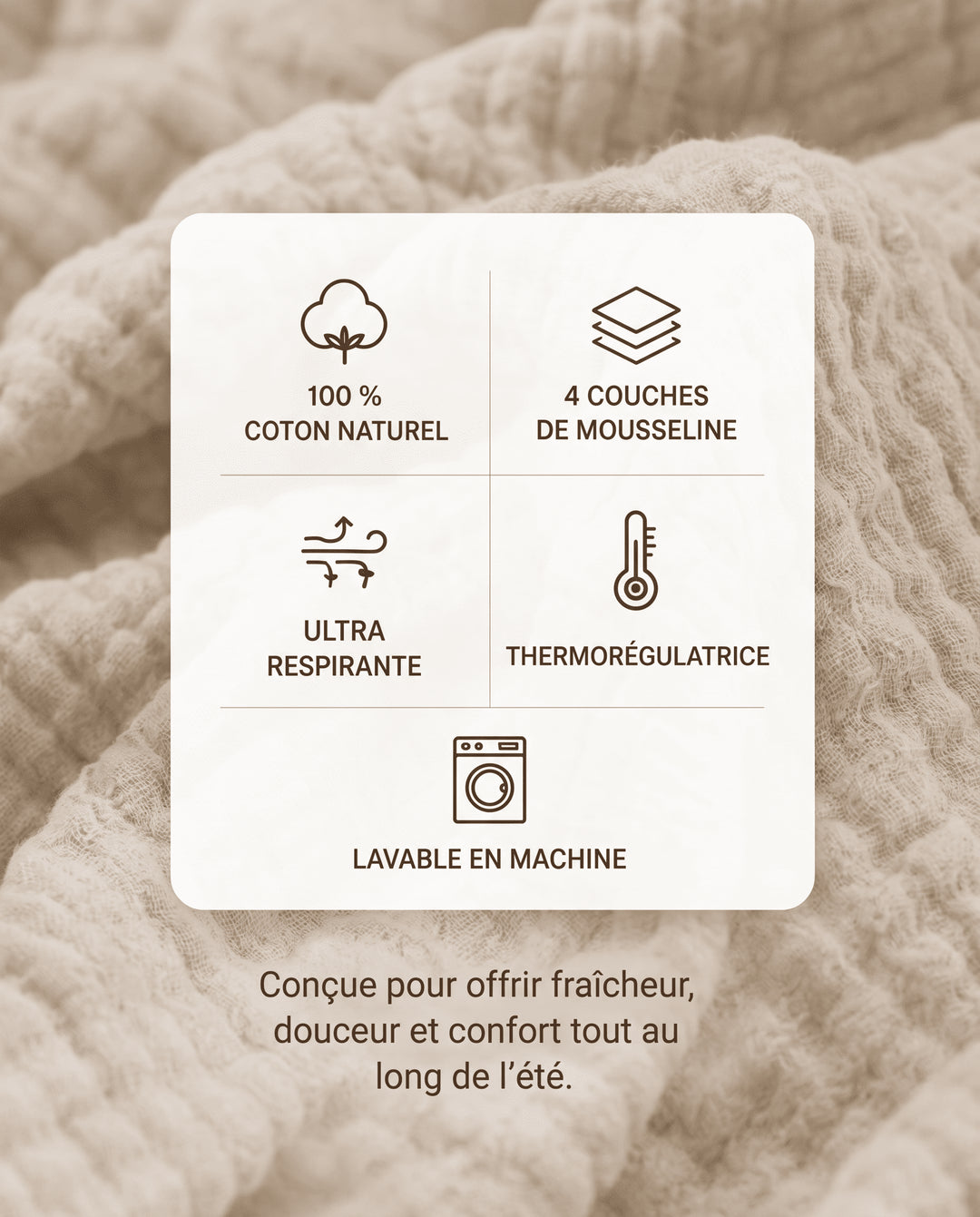 SOFT™ - Couverture d'Été ultra légère en mousseline