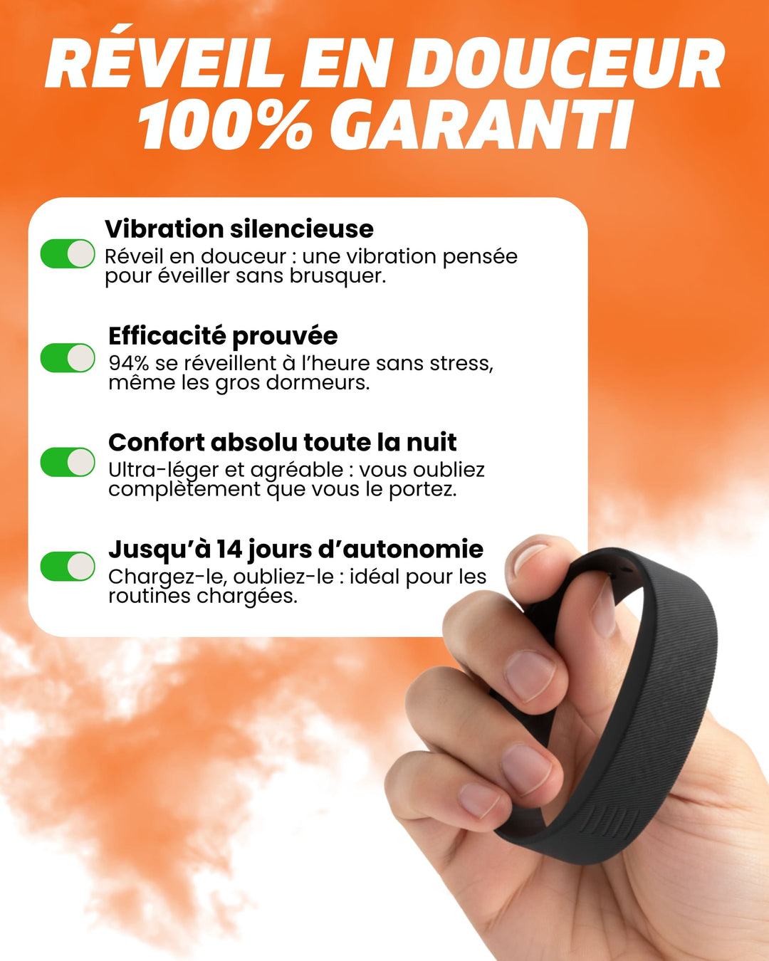 WAKE™ - Le réveil vibrant sans stress