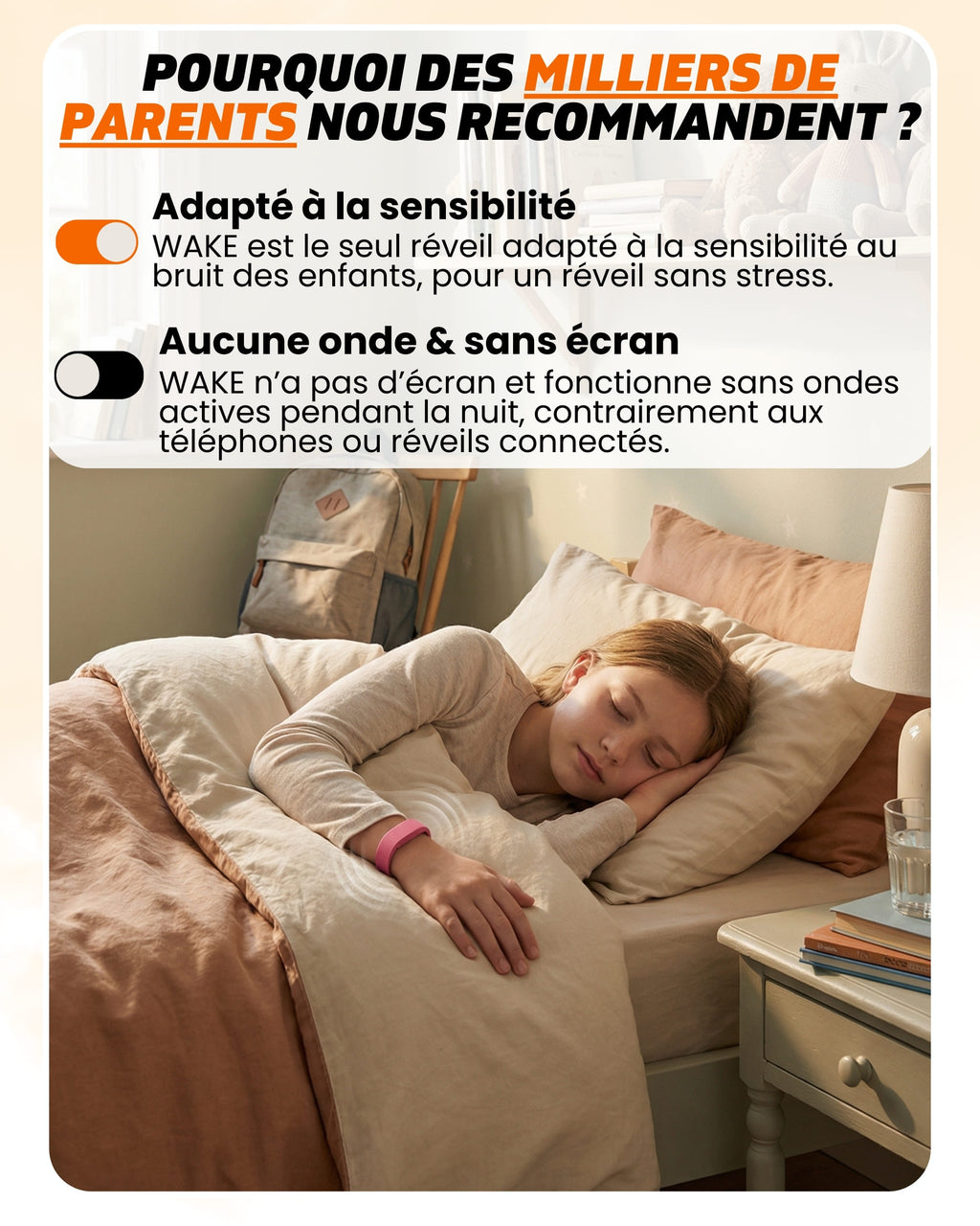 WAKE™ - Le réveil vibrant pour les enfants