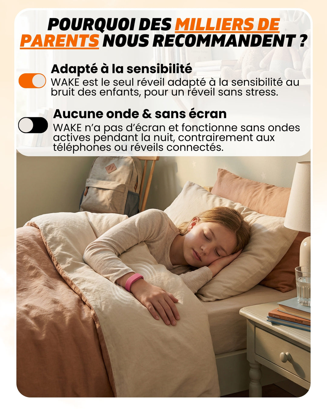 WAKE™ - Le réveil vibrant pour les enfants